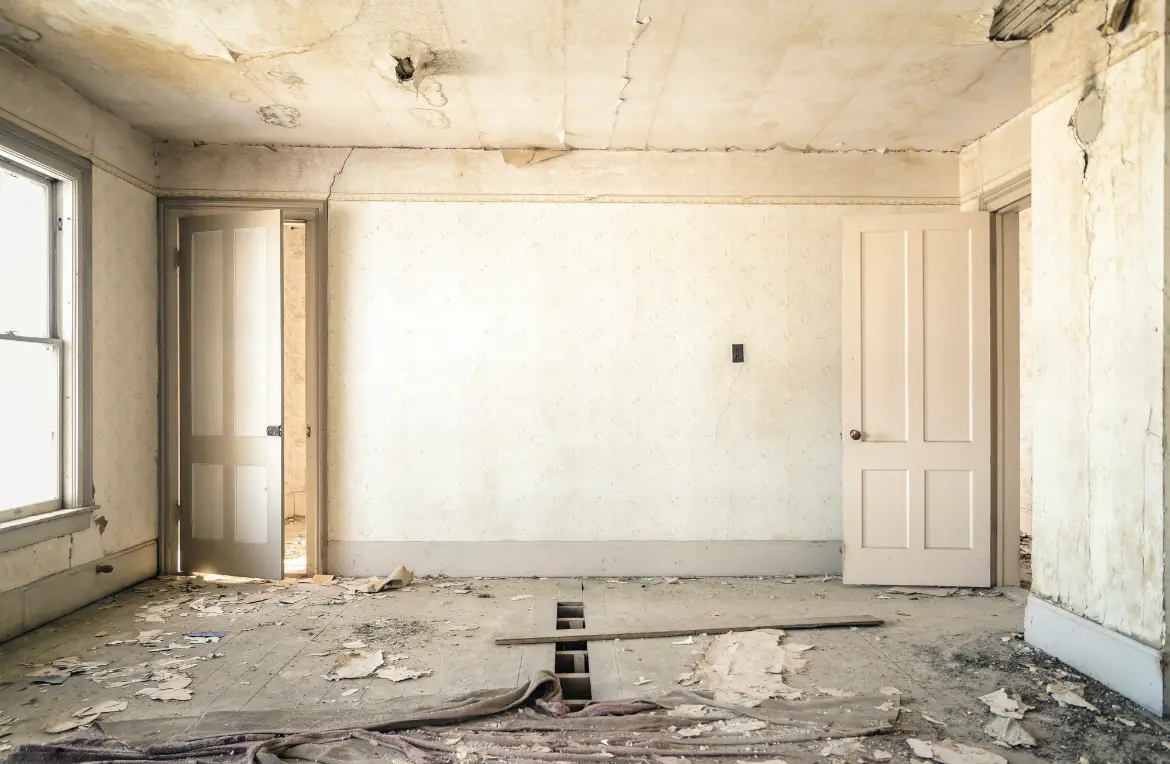 Waste disposal crew managing a cleanout project in Otis Orchards-East Farms